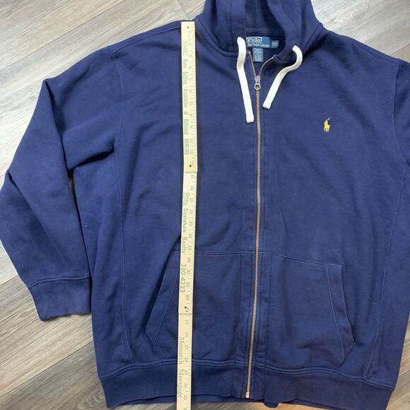 Polo Ralph Lauren Men’s Blue Full Zip Waffle Lined Hoodie Mens 3XLT - Picture 4 of 7